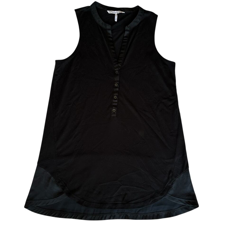 Womens Tank Top Size Small Button Up Loose Fit Black